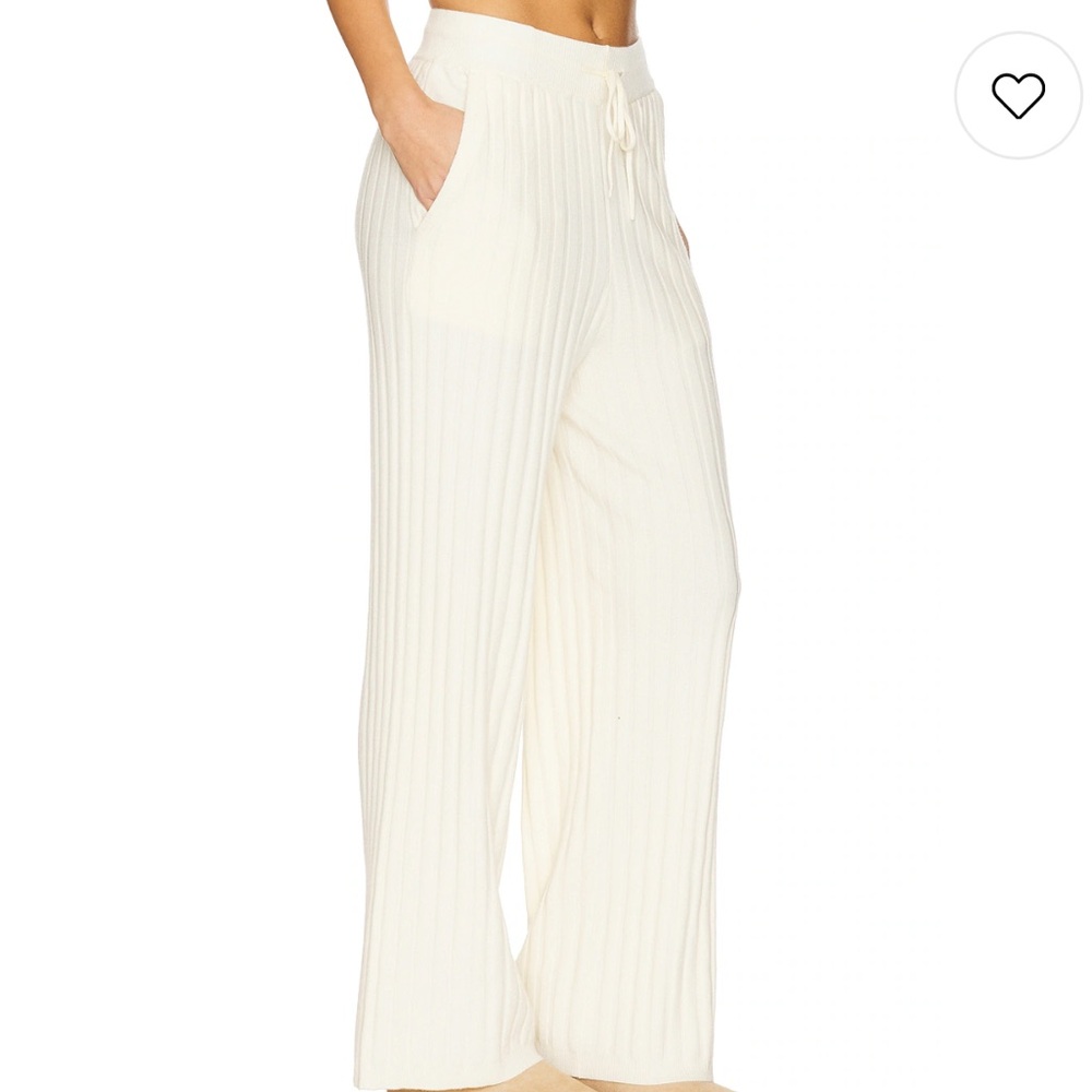 Varley Cream Wide Leg Pants View 2